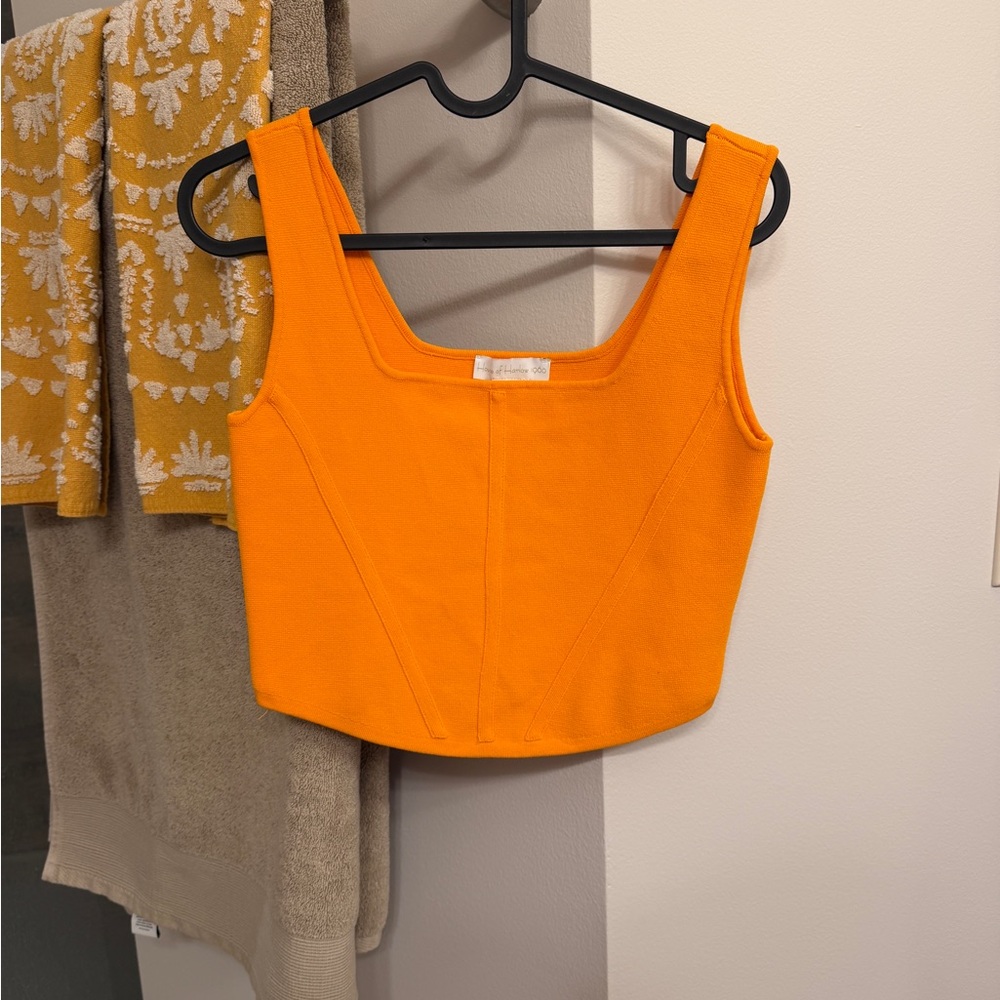 House of Harlow 1960 Bold Orange Crop Top